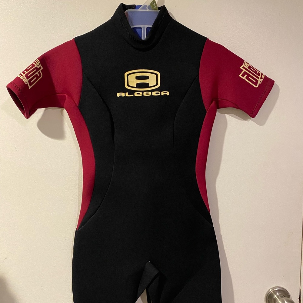 Black and Red One Piece Wetsuit